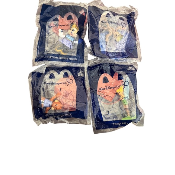 Disney Other - Walt Disney World 50th Celebration Happy Meal Toys Dale‎ Minnie Tinkerbell Groot